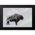 thumbnail image 2 of Beata, Angyalosi 18x13 Black Modern Framed Museum Art Print Titled - Bison - Double Exposure, 2 of 5