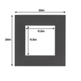 thumbnail image 3 of Textured Black Acid Free 20x20 Picture Frame Mats with White Core Bevel Cut for 12x12 Pictures -, 3 of 4
