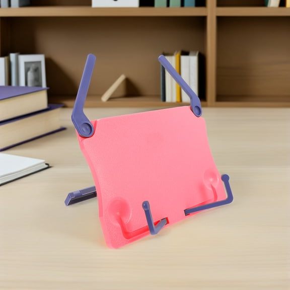 OULII Desktop Music Book Stand For Students With Adjustable Height Pink ABS 1Pack