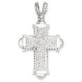 thumbnail image 1 of 14k White Gold Diamond Cross Pendant XP3305AA (58mm x 33mm), 1 of 2