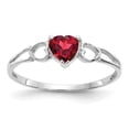 thumbnail image 1 of 14K White Gold Garnet Birthstone Ring, 1 of 2