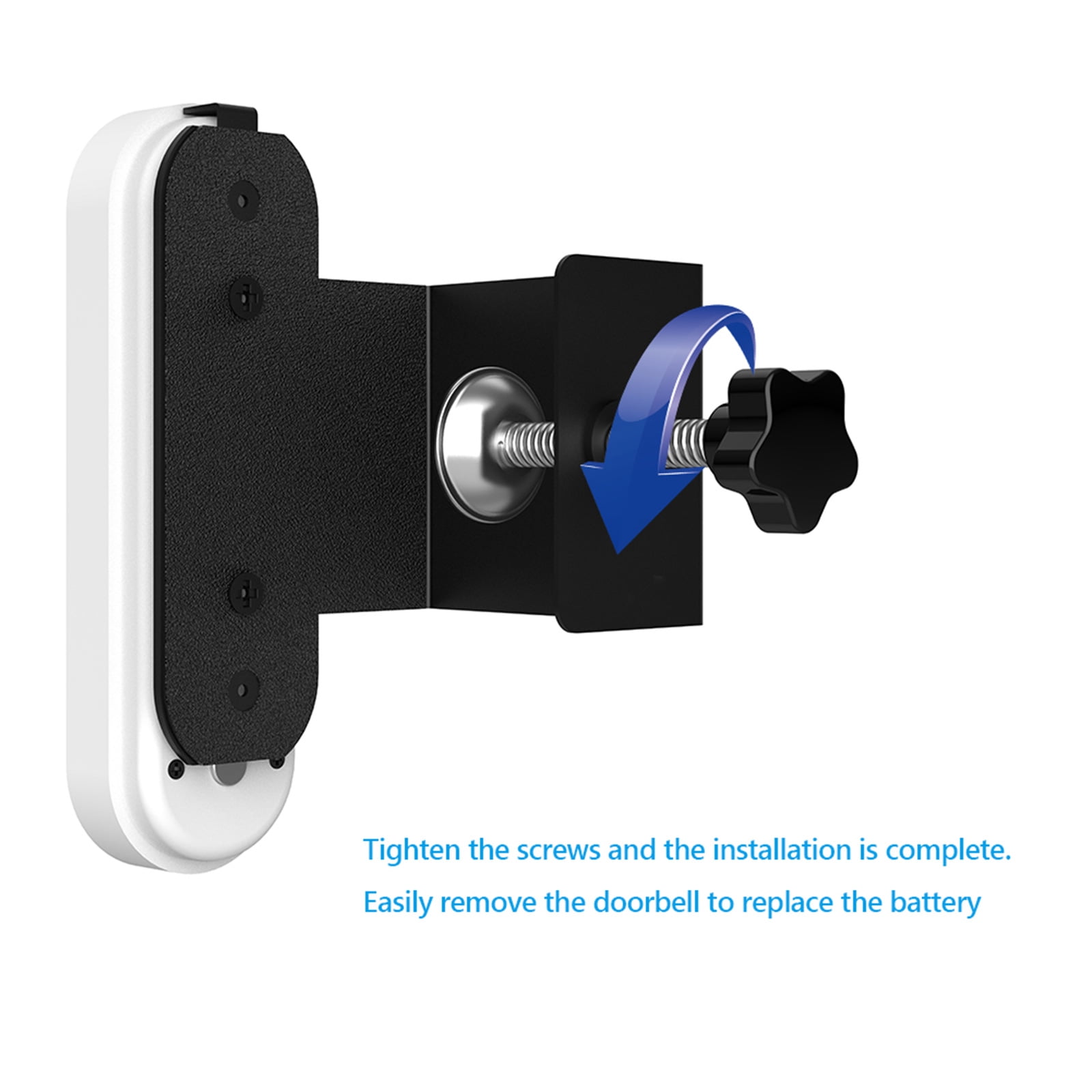 Anti-Theft Doorbell Holder No-Drilling Doorbell Door Mount for Home Apartment Office Security