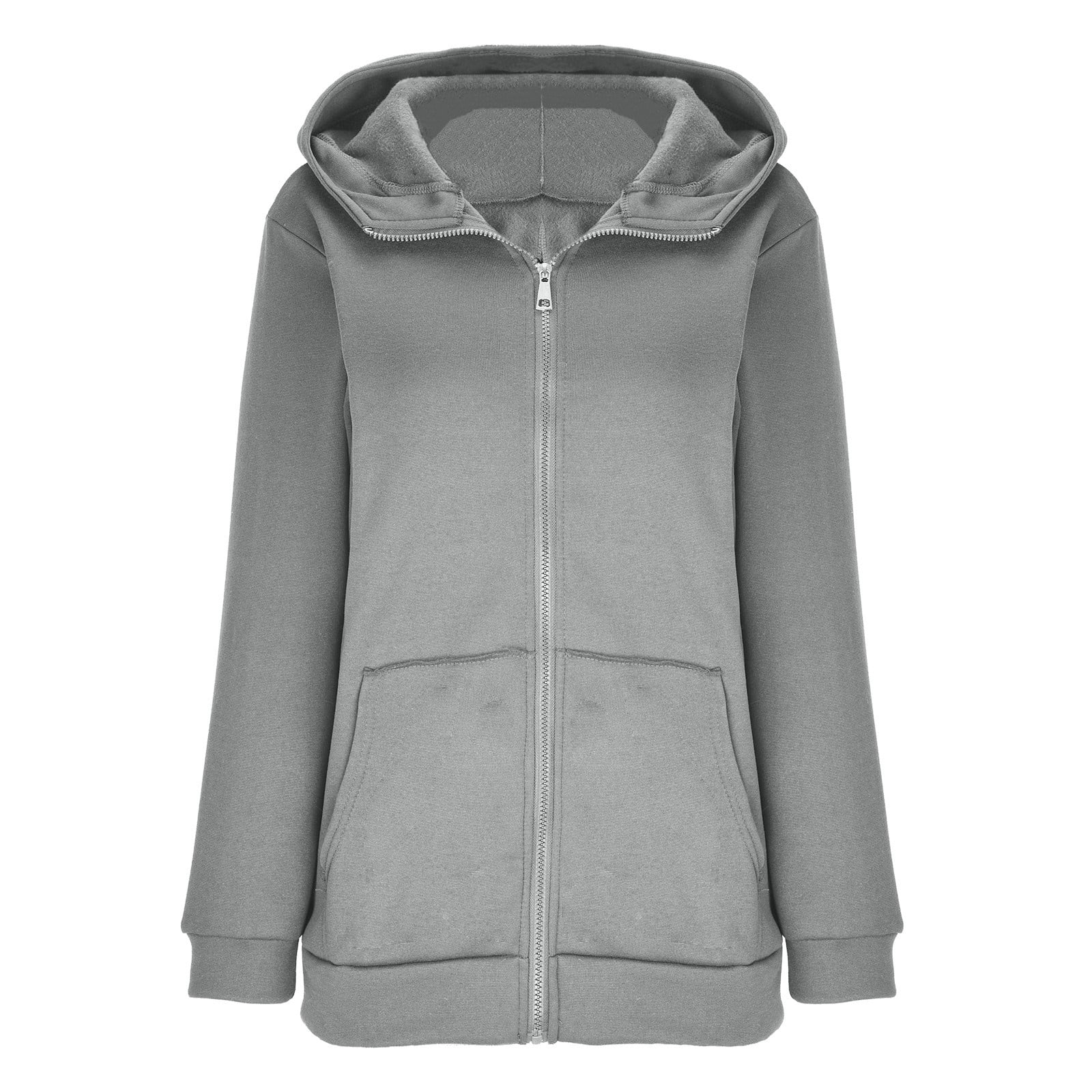  JJHAEVDY Women Coat Oversized Long Hoodies for Women Full-Zip  Long Jacket Casual Women's Jackets for Travel(1-Dark Gray,Small) : Sports &  Outdoors