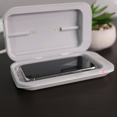 Globe Electric UV-C Light Disinfecting Box, White, Indicator Light, Micro USB Cable Included, 60057
