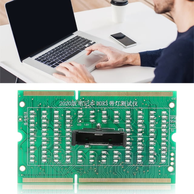 Computer Memory Tester, Convenient Practical DDR3 Port Light Emitting Diodes Wide Compatible PC Mainboard Memory Tester Card For Laptop
