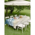 thumbnail image 3 of Outdoor Tablecloth with Umbrella Hole and Zipper, Haze Blue Beach Coastal Rectangle Table Cloth 60x84 Inch Waterproof Tablecloth, Summer Ocean Nautical Seaside Picnic Table Cover for Patio Camping, 3 of 7