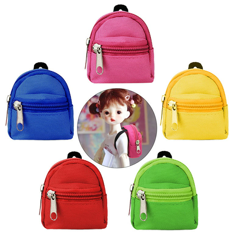Wholesale PandaHall Elite 6Pcs 6 Style Casual Mini Cloth Doll Backpack 