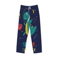 thumbnail image 4 of Bingfone Dinosau Space Explorer Mens All Over Print Sleep Pajama Pants-X-Large, 4 of 9