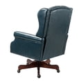 thumbnail image 4 of 14 Karat Home Vegan Leather Office Chair with Arms and High-Back, Height-adjustable Task Chair with 360-degree Metal Wheels, Turquoise, 4 of 10
