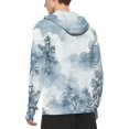 thumbnail image 4 of WTOBBY SPF/UV Protective Men's Hooded Long Sleeve Shirt, Camouflage Print Fashion Sun Wear, Lightweight for Summer Outdoor Sports and Fitness ,Cyan XL, 4 of 4