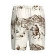 thumbnail image 5 of Easygdp Western Desert Cowboys3 Men's Short Pajama Pants, Sleep Shorts, Household Pants, Casual Pants with Pockets - Small, 5 of 9