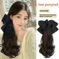 thumbnail image 2 of Extension de Cheveux Queue de Cheval Ondulée et Bouclée à Joli Nœud, Pince à Griffes en Fibre Synthétique Résistante à la Chaleur de 22 Pouces pour Femmes, Style Réaliste à Mi-Hauteur, 2 of 8