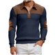 thumbnail image 4 of Ceisia Men Color Block Long Sleeve Zipper Casual Daily Outdoor Versatile Gift Fashion Athletic Top, 4 of 8