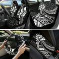 thumbnail image 2 of Yuyamidu Black Polynesia 13 PCS Car Seat Cover Set with Auto Steering Wheel Cover Hibiscus Seat Belt Pad Cup Holder Auto Armrest Cover Lip Balm Pouch Keychain Automobile Interior Sets, 2 of 6