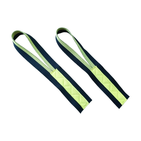 Correas para levantamiento de pesas, muñequeras portátiles para Fitness, gimnasio, culturismo, 2 uds. Amarillo negro