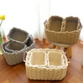 thumbnail image 4 of Rectangle Cotton Rope Woven Basket with Handles for Books, Magazines, Toys - Ideal Gift Decorative Basket for Baby Nursery, Living Room Ciozy, 4 of 6