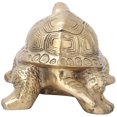 thumbnail image 4 of Tortuga Feng Shui, longevidad hecha a mano de latón puro, tortuga de suerte rica para decoración o regalo Feliz Sencillez, 4 of 5