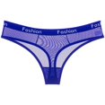 thumbnail image 1 of Ropa interior sexy para mujer, transparente, de malla, con estampado deportivo, letras, cintura baja, sin costuras, bragas para mujer, tanga, 1 of 5