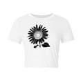 thumbnail image 5 of Busydd Summer Tops for Women Trendy Comfortable Cotton Tshirts for Women Casual Round Neck Graphic Tees for Women Lightweight Crop Tops for Women S, 5 of 5