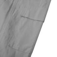 thumbnail image 6 of UTTOASFAY Fashion Pants Women Casual Pocket Button Elastic Waist Full Length Pants Gray, 6 of 8