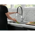 thumbnail image 5 of Delta Pivotal Single Handle Exposed Hose Kitchen Faucet with Touch2O Technology, Chrome, 5 of 7
