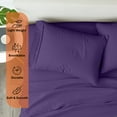 thumbnail image 3 of 1000 Thread Count, 100% Giza Egyptian Cotton Bedding Set, 6-PC Sheets Set, 19 Inch Deep Pocket of Fitted Sheet, Soft Sateen Weave Breathable - Plum, Twin, 3 of 7