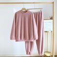 thumbnail image 2 of Cooling Summer Pajamas – Bamboo Lounge Set Cozy Women's Pajama Set Plus Size Thickened Round Neck Sleepwear For Winter Soft Warm Homewear, 2 of 4