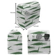 thumbnail image 4 of Crocodile Stand Mixer Cover, Funny Green Alligator Animals in Cartoon Style Zoo Reptile Biting Characters, Kitchen Appliance Organizer Bag Cover with Pockets, 5 Quarts, Green and White, by Ambesonne, 4 of 4