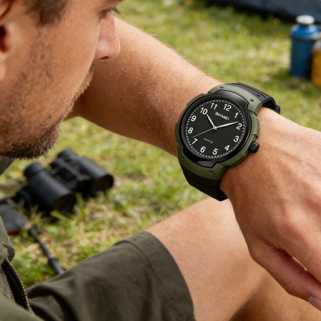 Quartz Digital Watch Alarm Stopwatch Luminous Sports Waterproof Wristwatch Multi Function Durable Shock Resistant Accurate Time, for School Study Running Hiking Camping Outdoor Sports Daily Use