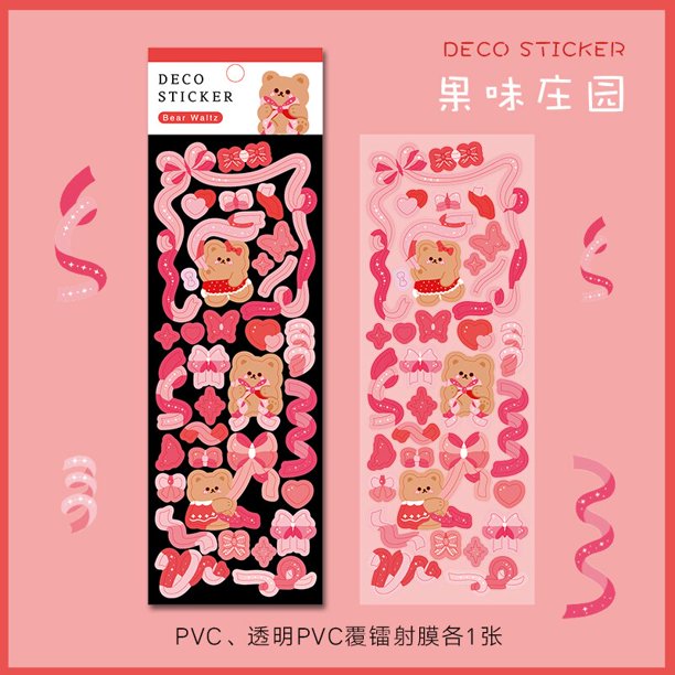 2 hojas/lote de pegatinas láser para álbum de recortes, decoración de confeti, foto DIY para diario, álbum, papelería Tan Jianjun unisex