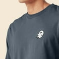 thumbnail image 5 of Dalix Ghost Embroidered Long Sleeve Tee Lightweight Soft Cotton Shirt Mens in Vintage Navy 2XL XX-Large, 5 of 5