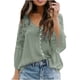 thumbnail image 1 of Mujeres Casual Elegante Suelto Tamaño grande Encaje Color sólido Cuello redondo Jersey Camisa de gasa Manga larga Cuello redondo Top Camisa Fridja czfsfas2396, 1 of 5