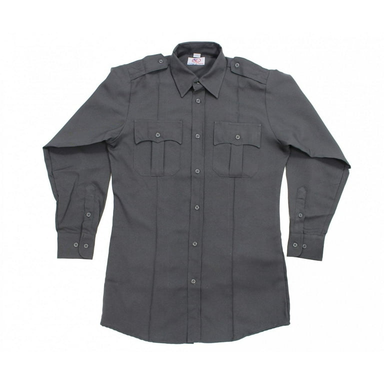 First Class 100% Polyester Long Sleeve Uniform Shirt - White - 5XL