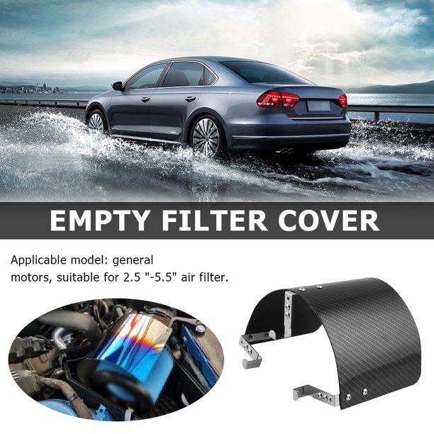 Cappuccio Antipolvere Pieghevole Cubierta de filtro de cono de entrada de aire frío Mirada de fibra de carbono para cuello de 2.5-5.5 pulgadas Ndcxsfigh Accesorios para autos y motos