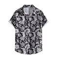 thumbnail image 1 of Birdeem Chemise Homme Imprimé Hawaïen Col à Revers Chemise Décontractée de Plage Haut Blouse, 1 of 6