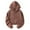 Brown, variant on Npasoilc Short Croppped Hoodies for Women Trendy Long Sleeve Sports Drawstring Lightweight Comfy Fleece Hooded Blouse Crop Tops Casual Loose Pullover Sweatshirts