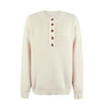 thumbnail image 3 of Vedolay Womens Casual Tops Women's Long Sleeve Neck Loose Ribbed Knit Pullover Sweater,Beige M, 3 of 5