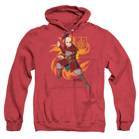 Avatar The Last Airbender Zuko Flame Burst Unisex Adult Pull-Over Heather Hoodie