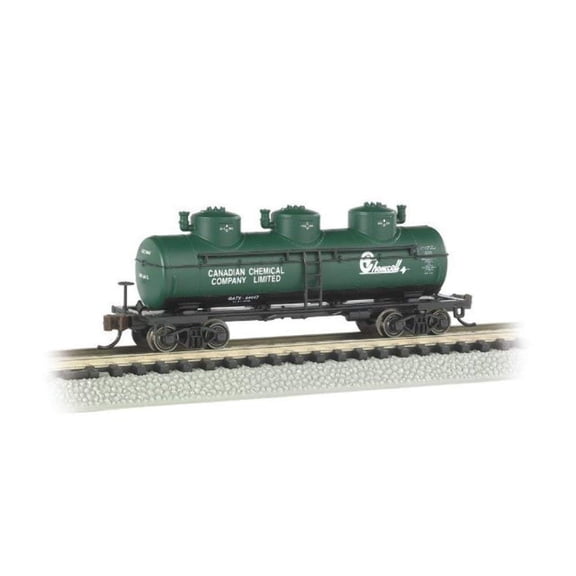 Bachmann N Scale Train Three Dome Tank Car Chemcell 17152