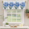 thumbnail image 2 of Spring Floral Curtain Valances for Windows, Kitchen Valance Window Treatments Panel 2 Pack, Watercolor Tulip Flowers Pastoral Rod Pocket Short Curtains for Bathroom Bedroom 60 x 18 Inch, 2 of 8