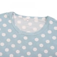 thumbnail image 3 of Women's Pajama Set, Long Sleeve and Pants Sleepwear, Cute Polka Dot Print Nightwear Soft Pajamas, comfortable Lounge Set M-XXL,blue, 3 of 7