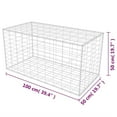 thumbnail image 2 of vidaXL Panier Gabion Acier Galvanisé 100x50x50 cm, 2 of 5
