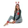 thumbnail image 2 of Purcoar Christmas Pajamas for Family Stripe Sleepwear Sets Women S-XXL, 2 of 10