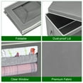 thumbnail image 3 of LEFEE Storage Bins with Lids, Fabric Cube Storage Organizer Bins with Window, Foldable Storage Baskets with Handle, Closet Organizers and Storage Boxs for Cloth, Toys, Books, DVDs, 3 Packs, Grey, 3 of 7