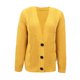 thumbnail image 3 of Gabardina para mujer Gibobby Chaqueta tipo cárdigan de punto informal amarillo XL, 3 of 5
