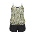 thumbnail image 7 of Busydd Women Swimsuits Bras Tank Tops and Boyshorts 3 Piece Tankinis Swimwear Trendy Beach Floral Print Bathing Suit for Women S, 7 of 7