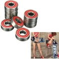 thumbnail image 5 of Fearlessin 10 Pieces Skateboard Bearing Longboard Bearings Skate Wheel Replacement Part Skating Professional Maintenance Assembly Red, 5 of 6