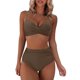 thumbnail image 1 of Mejor Belleza Mujer Traje de Baño de Moda Aumentar el tamaño 2 Piezas Tankini Tops de Bikini y Partes de Abajo Café M, 1 of 5