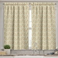 thumbnail image 2 of Ambesonne Abstract Valance & Curtain, Rounded Colorful Lines, 55"x36", Orange Pale Blue Brown, 2 of 6