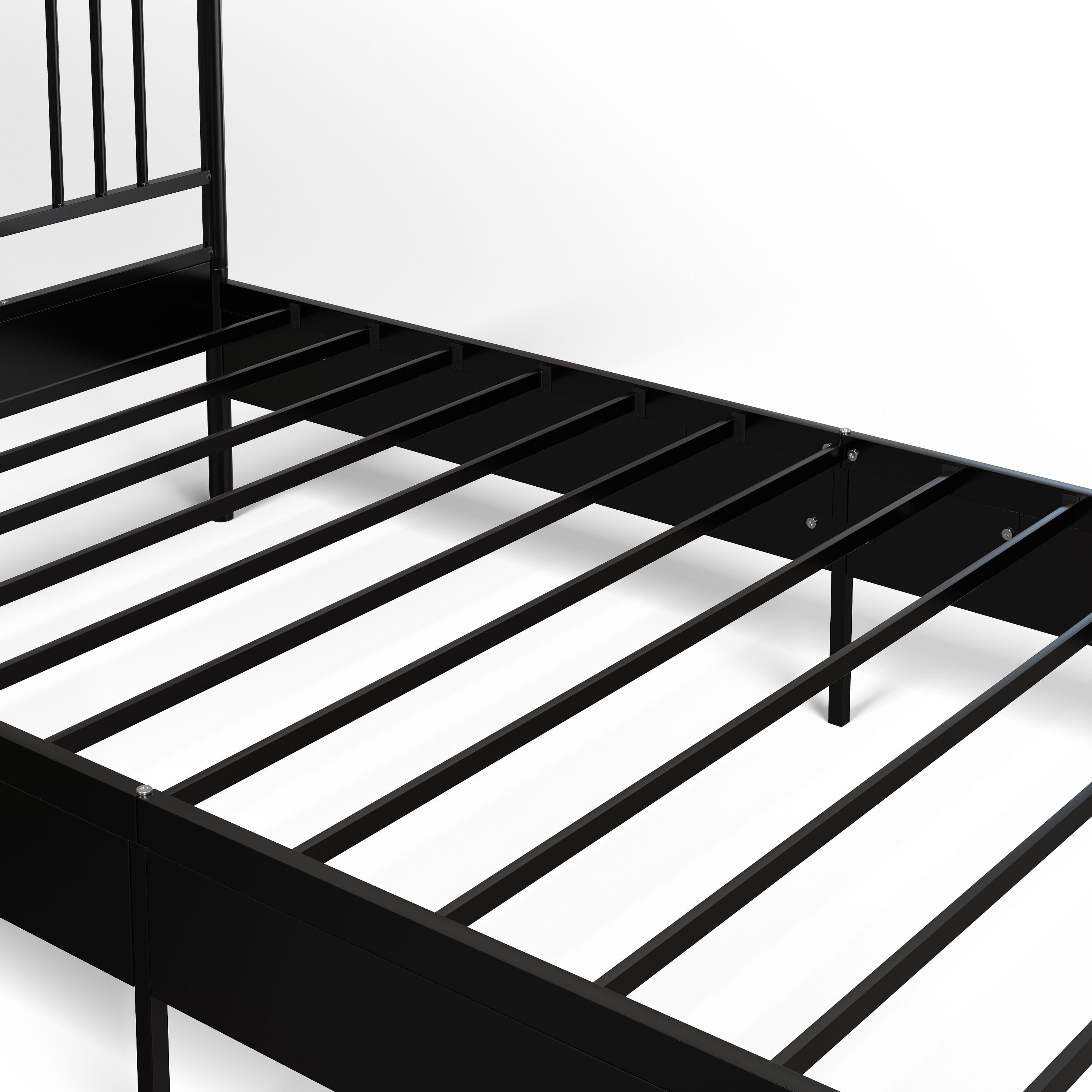 Mainstays Kids Twin Size Metal Platform Bed Frame, Black